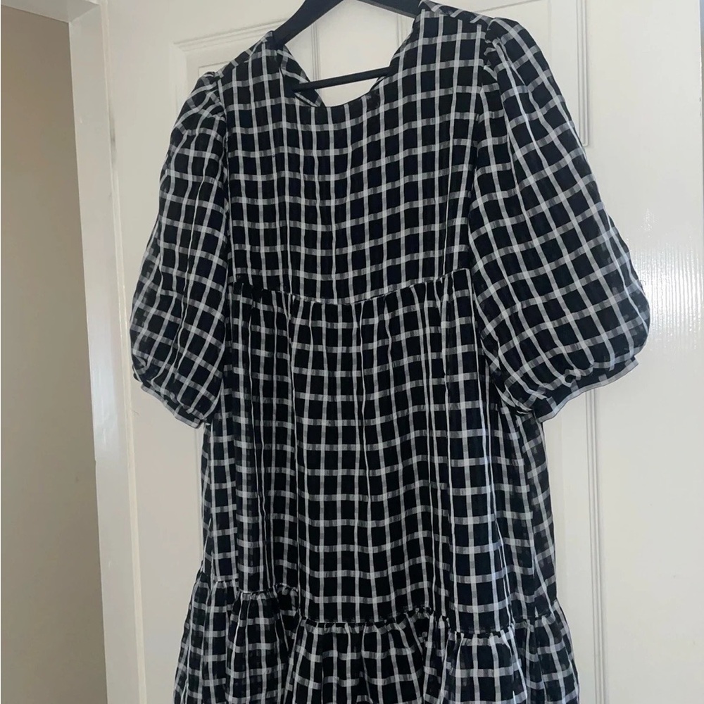 New Look Monochrome Plaid Dress